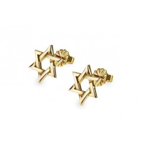 Rafael Jewelry Designer 14k Yellow Gold Star of David Stud Earrings Artistas y Marcas