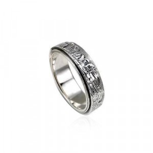 Sterling Silver Ring with Ancient Jerusalem by Rafael Jewelry Ocasiones Judías
