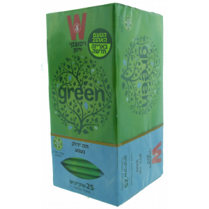 Wissotzky Tea – Green Tea Spearmint (25 1.5g Packets)