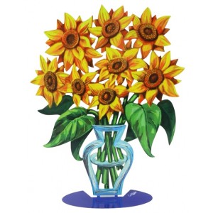 David Gerstein Sunflowers Vase Sculpture Decoración para el Hogar 
