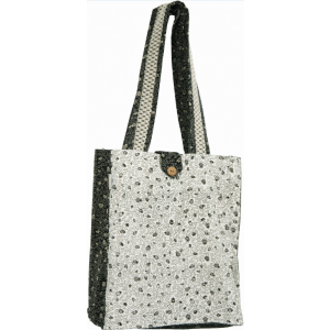 Black and White Thick Pomegranate Book Bag by Yair Emanuel Artistas y Marcas