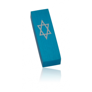 Turquoise Star of David Car Mezuzah by Adi Sidler Mezuzot