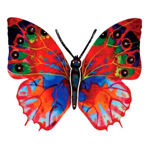 David Gerstein Hadar Butterfly Sculpture with Realistic Styling David Gerstein Art