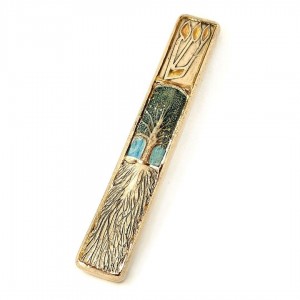 Art in Clay Handmade Ceramic Mezuzah With Tree of Life Design  Default Category