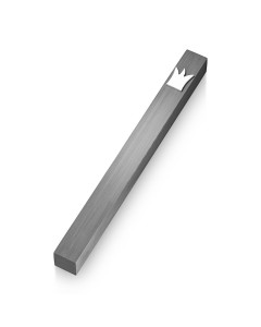 Gray Crown Brushed Aluminum Mezuzah by Adi Sidler Default Category