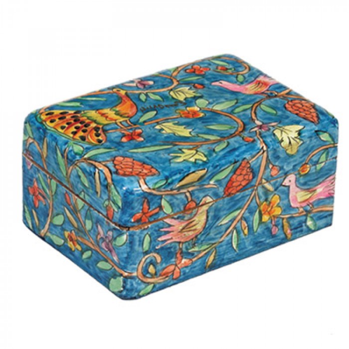 Yair Emanuel Small Wooden Jewellery Box With Oriental Design