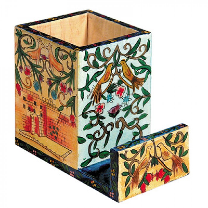 Organizer by Yair Emanuel with the Western Wall in Painted Wood