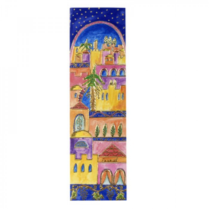 Yair Emanuel Decorative Bookmark with Jerusalem Depictions