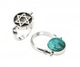 Two-Sided Ring in Sterling Silver with Eilat Stone & Star of David by Rafael Jewelry