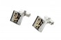 Square Cufflinks in Sterling Silver with Lion of Judah by Rafael Jewelry