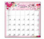 Jewish Calendar Magnet in Pink with Flowers