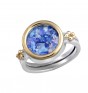 Ring in Sterling Silver with Roman Glass and Gold-Plating by Rafael Jewelry