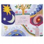 Yair Emanuel Challah Cover with Various Symbols of Creation in Raw Silk