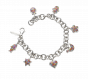 Charm Bracelet with Symbolic Jewish Pendants in Millefiori Design