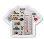 White T-Shirt Magnet with Thermometer and Jerusalem Theme