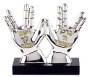 Sterling Silver Hands with Priest’s Blessing in Hebrew