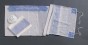 White Women’s Tallit with Flowers, Ribbons and a Blue Atarah by Galilee Silks