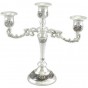 Candelabra with Flowers in Silver-Plating